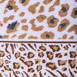 RANGOLI Brown Set Of 4 Pure Cotton 500 GSM Snow Leopard Towel Set image 4