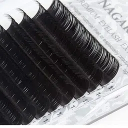 NAGARAKU Women Black Matte 16 Rows Synthetic Curl Eyelashes image 3