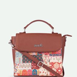 ZOUK Kutch Gamthi Ethnic Motifs Printed Structured Handheld Bag-picture-9