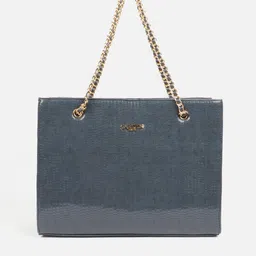 Carlton London Women Grey Textured Synthetic Handheld Bag image 1