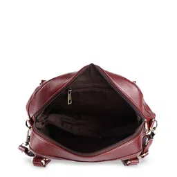 HiLEDER Brown Leather Structured Handheld Bag image 4