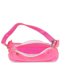 London Rag Water Proof Transparent Structured Baguette Bag image 5