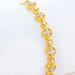 Manikya American Diamond Gold Plated Wraparound Bracelet image 2