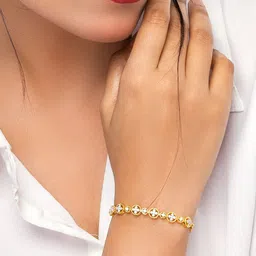 Manikya American Diamond Gold Plated Wraparound Bracelet image 5