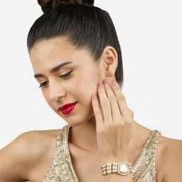 AMI Set of 2 Gold Plated American Diamond Wraparound Bracelet image 5