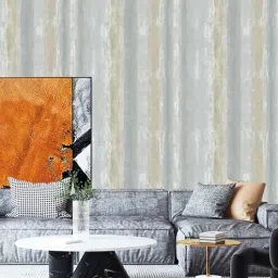 Sky Blue Vinyl & Paper Windsor Stripe Wallpaper-image-1