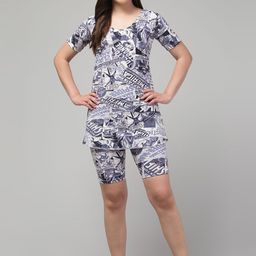 HIRRUX Printed Swimming Dress With Attached Shorts-picture-5