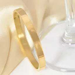 PALMONAS Women Gold-Toned Gold-Plated Bangle-Style Bracelet image 2