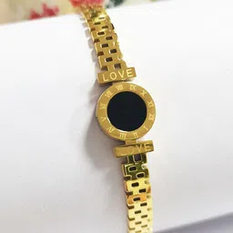 Designs & You Gold-Plated Roman Numerals Detail Bangle-Style Bracelet-picture-29