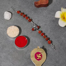 EL REGALO Wood Rudraksha Link Bracelet-image-71