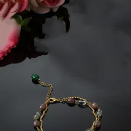 DUGRISTYLE Pearls Gold-Plated Multistrand Bracelet-image-62