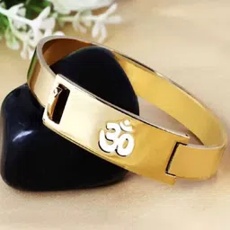 WATCHSTAR Unisex Gold-Plated Stainless Steel Enamelled Kada Bracelet-picture-28