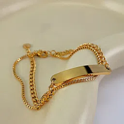 Fashion Frill Gold-Plated Stainless Steel Link Bracelet-picture-16