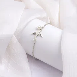 BEWITCHED Women Silver-Plated Beaded Link Bracelet-picture-46