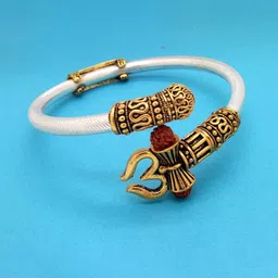 FEMMIBELLA Men Crystals Oxidised Silver-Plated Charm Bracelet-picture-20