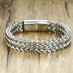 MEENAZ Men Silver-Plated Kada Bracelet-picture-22