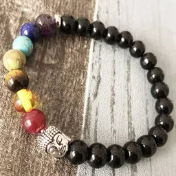 Young & Forever Unisex Onyx Crystals Buddha Charm Bracelet-picture-52
