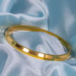 Jewelz Men Gold-Plated Kada Bracelet-image-20