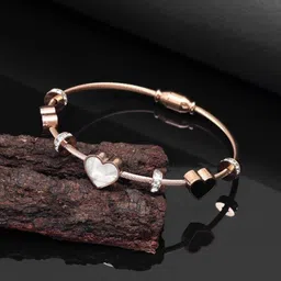 MEENAZ Rose Gold-Plated American Diamond Kada Bracelet-picture-47