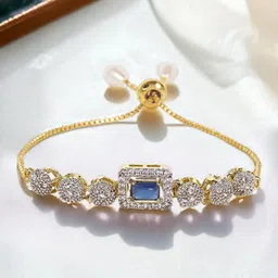 The Pari Women American Diamond Gold-Plated Wraparound Bracelet-picture-33