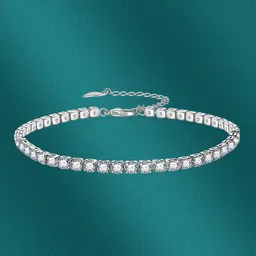 Designs & You Brass Cubic Zirconia Silver-Plated Wraparound Bracelet-picture-29