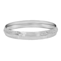 bodha Men Brass Silver-Plated Kada Bracelet-image-0