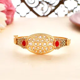 Voylla Gold-Plated Brass Kundan Bangle-Style Bracelet-picture-35