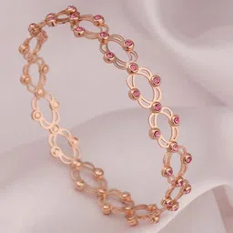 GIVA Women Sterling Silver Rose Gold-Plated Bangle-Style Bracelet-picture-26