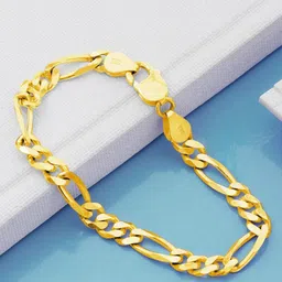 Zavya Men 925 Sterling Silver Gold-Plated Link Bracelet-picture-49