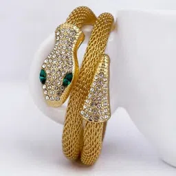RHOSYN Women Cubic Zirconia Antique Gold-Plated Wraparound Bracelet-picture-26