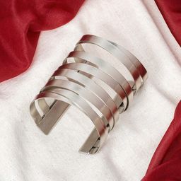 TEEJH Silver-Plated Cuff Bracelet-picture-45