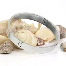 NAKABH Men Silver-Plated Kada Bracelet-picture-34