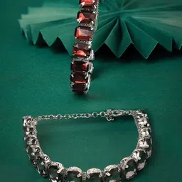 AMI Set of 2 Silver-Plated Wraparound Bracelet image 1