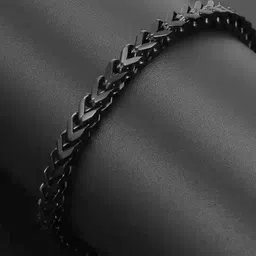 MEENAZ Men Silver-Plated Stainless Steel Link Bracelet-picture-34