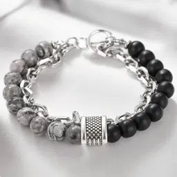 KARISHMA KREATIONS Unisex Silver-Plated Link Bracelet-picture-22