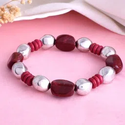 VOJ Unisex Beaded Elasticated Bracelet image 3