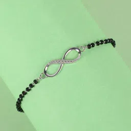 Clara Women 925 Sterling Silver Rhodium-Plated Mangalsutra Bracelet-picture-15