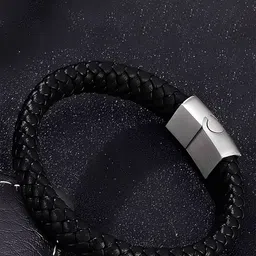 KARISHMA KREATIONS Men Leather Wraparound Bracelet-picture-14
