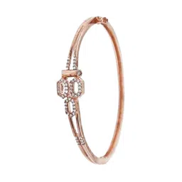 Anouk American Diamond Rose Gold-Plated Kada Bracelet image 4