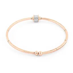Zaveri Pearls Women Rose Gold-Plated CZ Kada Bracelet image 3