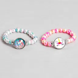 EL REGALO Girls Set Of 2 Alloy Artificial Beads Bracelet image 4