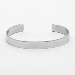 NVR Men Set of 2 Black & Silver Stainless Steel Cuff Bracelet image 5