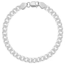 GIVA Men 925 Sterling Silver Rhodium-Plated Link Bracelet image 2