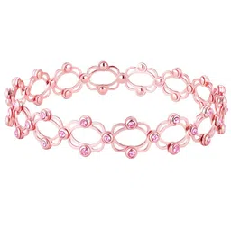 GIVA Women Sterling Silver Rose Gold-Plated Bangle-Style Bracelet image 4