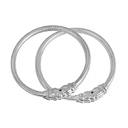 BAESD Kids Set Of 6 Silver-Plated Bangles image 2