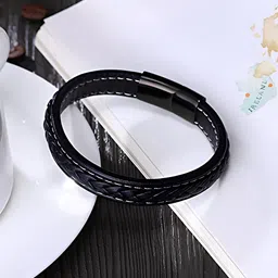 KARISHMA KREATIONS Unisex Leather Wraparound Bracelet image 3