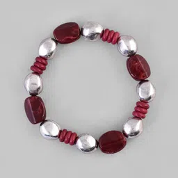 VOJ Unisex Beaded Elasticated Bracelet image 2