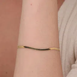 PALMONAS Women Gold-Toned & Gold-Plated Armlet Bracelet image 5