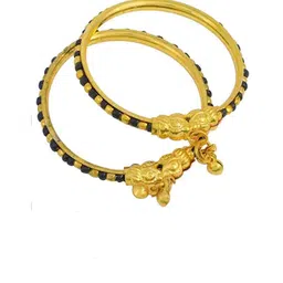BAESD Kids Set Of 8 Gold-Plated Beaded Bangles image 3