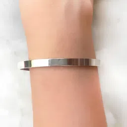 KARISHMA KREATIONS Set Of 2 Unisex Silver-Plated Kada Bracelet image 5
